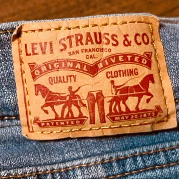 Levi's Light Blue Straight-Leg Women's Jeans - Picture 4 of 12